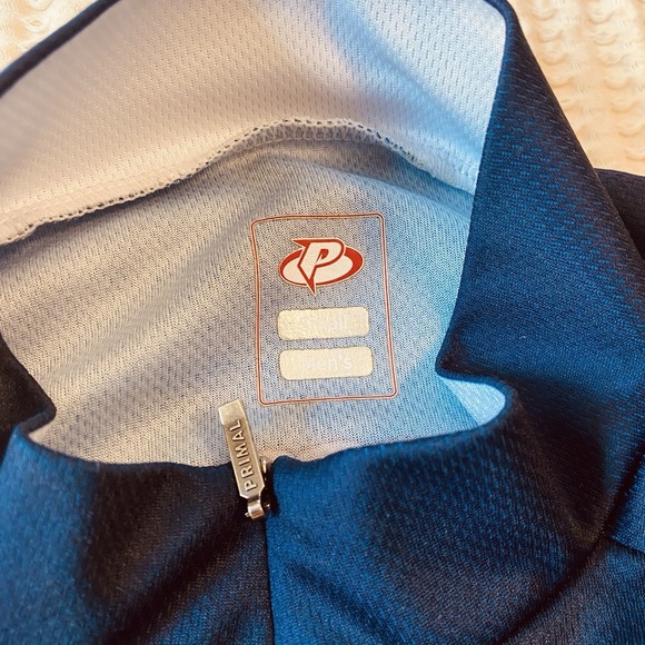 Primal Cycling Jersey Shirt Mens United States Navy 3/4 Zip 3 Pockets Sz S - Picture 2 of 7